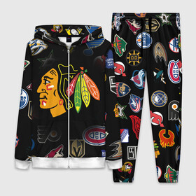 Женский костюм 3D с принтом Chicago Blackhawks (Z) ,  |  | anaheim ducks | arizona coyotes | boston bruins | buffalo sabres | calgary flames | canadiens de montreal | carolina hurricanes | chicago blackhawks | colorado avalanche | columbus blue jackets | dallas stars | detroit red wings | edmonton oil | hockey | 