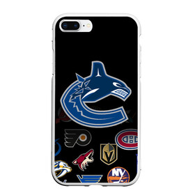 Чехол для iPhone 7Plus/8 Plus матовый с принтом NHL Vancouver Canucks (Z) , Силикон | Область печати: задняя сторона чехла, без боковых панелей | anaheim ducks | arizona coyotes | boston bruins | buffalo sabres | canadiens de montreal | carolina hurricanes | chicago blackhawks | colorado | hockey | nhl | vancouver canucks | нхл | паттерн | спорт | хоккей