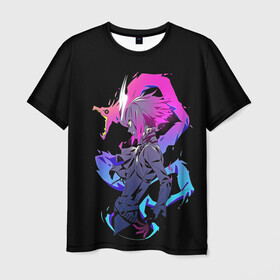 Мужская футболка 3D с принтом Лио и Дракон , 100% полиэфир | прямой крой, круглый вырез горловины, длина до линии бедер | burn | burnish | fotia | galo | kray | lio | mad burnish | promare | аниме | гало | крей | лио | лио фортия | промар | тимос | форсайт