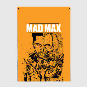 Постер с принтом Mad Max , 100% бумага
 | бумага, плотность 150 мг. Матовая, но за счет высокого коэффициента гладкости имеет небольшой блеск и дает на свету блики, но в отличии от глянцевой бумаги не покрыта лаком | mad max | mad max fury road | безумный макс | мад макс | мед макс мэд макс