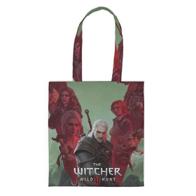 Шоппер 3D с принтом The Witcher 5-летие , 100% полиэстер | Плотность: 200 г/м2; Размер: 34×35 см; Высота лямок: 30 см | blood and wine | cd project red | games | geralt | hearts of stone | the witcher | wild hunt | ведьмак | геральт | дикая охота | игры | йеннифер | каменные сердца | кровь и вино | трисс | цири