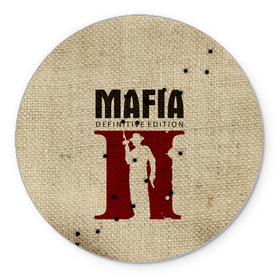 Коврик для мышки круглый с принтом Mafia 2 , резина и полиэстер | круглая форма, изображение наносится на всю лицевую часть | 2 | 2020 | definitive | edition | mafia | банда | вито | гангстеры | герои | дон | игра | капоне | компьютерная | корлеоне | крестный | культ | мафия | мешковина | настольная | отец | персонаж | фильм