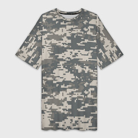 Платье-футболка 3D с принтом Цифровой камуфляж ,  |  | Тематика изображения на принте: camo | camouflage | digital | military | pixel | армия | битва | военный | война | войска | войсковой | городской | для пустыни | камуфляж | милитари | нато | натовский | пиксели | пиксельный | пустынный | страйкболл