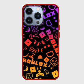 Чехол для iPhone 13 Pro с принтом ROBLOX | РОБЛОКС ,  |  | Тематика изображения на принте: dynablocks | for kids | funny | roblox | robux | roleplay | белый | блоки | вселенная | герои | красный | кубики | роблокс | симулятор