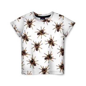 Детская футболка 3D с принтом В пауках , 100% гипоаллергенный полиэфир | прямой крой, круглый вырез горловины, длина до линии бедер, чуть спущенное плечо, ткань немного тянется | pattern | spider | джунгли | дикие | животные | жуки | звери | лапы | мерзкие | монстр | насекомые | паттерн | паук | пауки | паутина | паучок | птицеед | страшный | существа | тараканы | тарантул | тропики