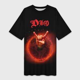 Платье-футболка 3D с принтом Dio 37 ,  |  | Тематика изображения на принте: dio | hard | rock | ronnie james dio | дио | рок | хард