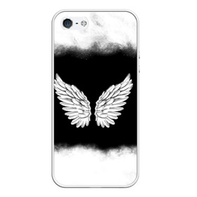 Чехол для iPhone 5/5S матовый с принтом Im an angel , Силикон | Область печати: задняя сторона чехла, без боковых панелей | angel | birds | fly | wings | ангел | бабочка | богиня | воздушный | демон | дым | космос | крылья | лебедь | летать | летучий | милые | мифические | небесный | небо | облако | пегас | перья | прикольные | птица | рай