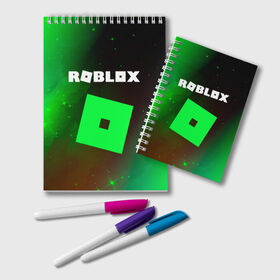 Блокнот с принтом ROBLOX РОБЛОКС , 100% бумага | 48 листов, плотность листов — 60 г/м2, плотность картонной обложки — 250 г/м2. Листы скреплены удобной пружинной спиралью. Цвет линий — светло-серый
 | Тематика изображения на принте: blocks | blox | game | games | logo | minecraft | mobile | online | roblocks | roblox | robux | studio | блоки | игра | игры | квадрат | квадратик | кщидщч | лого | логотип | майнкрафт | онлайн | роблокс | робукс | символ | символы | студия