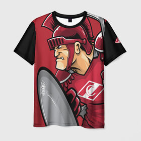 Мужская футболка 3D+ с принтом Спартак , 100% микрофибра | круглый вырез горловины, длина до линии бедер | 