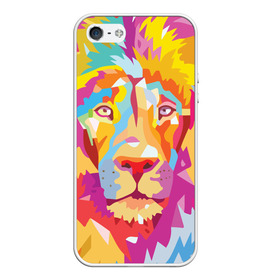 Чехол для iPhone 5/5S матовый с принтом Акварельный лев , Силикон | Область печати: задняя сторона чехла, без боковых панелей | арт | грива | деко | жедтая | животные | закат | зверей | золото | кошка | лев | лето | львенок | неоновая | очки | пляж | прайд | разноцветная | солнце | тигр | узоры | царь | яркие