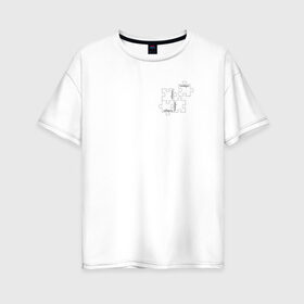 Женская футболка хлопок Oversize с принтом Соберись , 100% хлопок | свободный крой, круглый ворот, спущенный рукав, длина до линии бедер
 | mood | игра | настроение | пазл | подростки