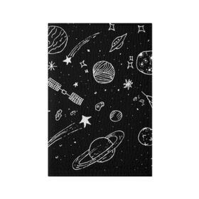 Обложка для паспорта матовая кожа с принтом Cosmos , натуральная матовая кожа | размер 19,3 х 13,7 см; прозрачные пластиковые крепления | comet | cosmos | moon | planet | satellite | saturn | space | star | weightlessness | звезда | комета | космос | луна | невесомость | планета | сатурн | спутник