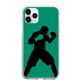 Чехол для iPhone 11 Pro матовый с принтом Боксер , Силикон |  | Тематика изображения на принте: ufc | бег | бокс | гантели | груша | кикбоксинг | ринг | спорт | удар | физкультура