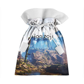 Подарочный 3D мешок с принтом Horizon Zero Dawn , 100% полиэстер | Размер: 29*39 см | aloy | antasy girl | art | artwork | digital art | fantasy | horizon | horizon: zero dawn | landscape | tallneck | warrior fantasy | weapon | zero dawn