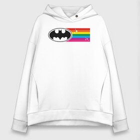 Женское худи Oversize хлопок с принтом Batman Rainbow Logo , френч-терри — 70% хлопок, 30% полиэстер. Мягкий теплый начес внутри —100% хлопок | боковые карманы, эластичные манжеты и нижняя кромка, капюшон на магнитной кнопке | batman | dc pride | justice league | pride | vdosadir | бэтмен | лига справедливости | прайд | радуга