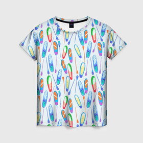 Женская футболка 3D с принтом доски для серфинга , 100% полиэфир ( синтетическое хлопкоподобное полотно) | прямой крой, круглый вырез горловины, длина до линии бедер | serfing | sup boarding | sup serfing | sup серфинг | сап серфинг | серфинг