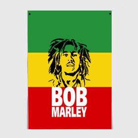 Постер с принтом Bob Marley , 100% бумага
 | бумага, плотность 150 мг. Матовая, но за счет высокого коэффициента гладкости имеет небольшой блеск и дает на свету блики, но в отличии от глянцевой бумаги не покрыта лаком | bob | bob marley | движение | музыка | рэгги | свобода | стиль | счастье | ямайка