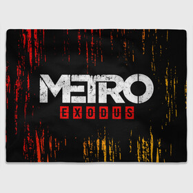 Плед 3D с принтом METRO EXODUS / МЕТРО ИСХОД , 100% полиэстер | закругленные углы, все края обработаны. Ткань не мнется и не растягивается | Тематика изображения на принте: exodus | game | games | logo | metro | sam | sparta | spartan | игра | игры | исход | лого | логотип | логотипы | метро | символ | символы | спарта | спартанец | сэм | эксодус