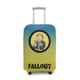 Чехол для чемодана 3D с принтом Fallout/Фоллаут , 86% полиэфир, 14% спандекс | двустороннее нанесение принта, прорези для ручек и колес | boy | fallout | new vegas | nuka cola | апокалипсис | бандиты | вегас | война | градиент | девочкам | детям | игра | логотипы игр | мальчикам | оружие | парни | пистолеты | подростковые | постапокалипсис | убежище