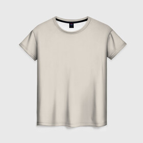 Женская футболка 3D с принтом Радуга v2 - бежевый , 100% полиэфир ( синтетическое хлопкоподобное полотно) | прямой крой, круглый вырез горловины, длина до линии бедер | Тематика изображения на принте: бежевый | без дизайна | без картинки | одноцветные | текстура