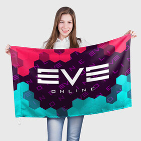 Флаг 3D с принтом EVE ONLINE / ИВ ОНЛАЙН , 100% полиэстер | плотность ткани — 95 г/м2, размер — 67 х 109 см. Принт наносится с одной стороны | echo | echoes | eve | game | games | logo | online | space | ев онлайн | ев эхо | еве | ив онлайн | ив эхо | игра | игры | космос | лого | логотип | логотипы | онлайн | символ | символы | эхо | эхос