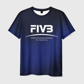 Мужская футболка 3D с принтом FIVB Volleyball , 100% полиэфир | прямой крой, круглый вырез горловины, длина до линии бедер | Тематика изображения на принте: fivb | voleybal | volleyball | волебол | волейбол | волейбола | волейболист | волейболистка | воллейбол | международная | федерация | фивб