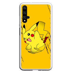 Чехол для Honor 20 с принтом Happy Pikachu , Силикон | Область печати: задняя сторона чехла, без боковых панелей | Тематика изображения на принте: anime | baby | cartoon | cute | kawaii | pika pika | pokemon | аниме | анимешные | глаза | детям | зайчик | зверек | кавайный | кот | котенок | кролик | малыш | милый | мордочка | мультяшный | няшный | пика пика | пикачу | покемон