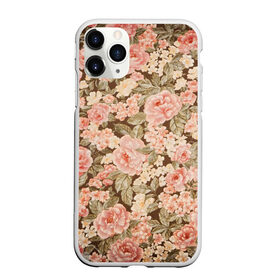 Чехол для iPhone 11 Pro Max матовый с принтом Розовая поляна , Силикон |  | Тематика изображения на принте: арт | кремовый | рисунок | роза | розовая поляна | розовые розы | розовые цветы | розы