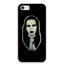 Чехол для iPhone 5/5S матовый с принтом Marilyn Manson , Силикон | Область печати: задняя сторона чехла, без боковых панелей | 