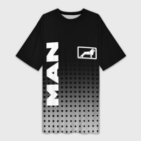 Платье-футболка 3D с принтом MAN ,  |  | Тематика изображения на принте: man | man logo | man значок | man лого | man логотип | водитель | грузовик | грузовой | дальнобойщик | ман | ман значок | ман лого | ман логотип | фура | шофер