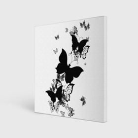 Холст квадратный с принтом Черные бабочки на белом , 100% ПВХ |  | Тематика изображения на принте: angel | black and white | butterfly | fairy | fashion girl | wings | ангел | бабочка | девушке | животные | крылья | летающие | магия | махаон | мотылек | мотыльки | насекомые | нежные | подарок | природа | сказочные | татуировки