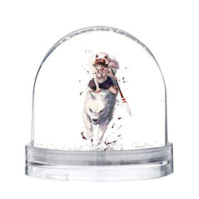 Снежный шар с принтом Принцесса Мононоке , Пластик | Изображение внутри шара печатается на глянцевой фотобумаге с двух сторон | Тематика изображения на принте: аниме | мой сосед тоторо | небесный замок лапута | хаяо миядзаки