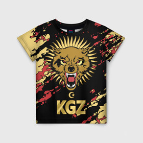 Детская футболка 3D с принтом Киргизия , 100% гипоаллергенный полиэфир | прямой крой, круглый вырез горловины, длина до линии бедер, чуть спущенное плечо, ткань немного тянется | Тематика изображения на принте: crescent | evil | golden | islam | kyrgyz republic | kyrgyzstan | sun | wolf | волк | злой | золотой | ислам | киргизская республика | кыргызстан | полумесяц | солнце