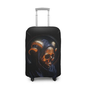Чехол для чемодана 3D с принтом Golden skull | 1.1 , 86% полиэфир, 14% спандекс | двустороннее нанесение принта, прорези для ручек и колес | cool | cyborg | decoration | fashion | fear | ghost | halloween | head | horror | robot | skeleton | skull | technology | голова | киборг | круто | мода | призрак | робот | скелет | технологии | ужас | украшение | хеллоуин | череп