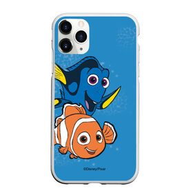 Чехол для iPhone 11 Pro Max матовый с принтом Дори и Немо , Силикон |  | finding dory | finding nemo | pixar | в поисках дори | в поисках немо | дори | немо | пиксар | рыбка