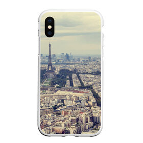 Чехол для iPhone XS Max матовый с принтом Париж , Силикон | Область печати: задняя сторона чехла, без боковых панелей | Тематика изображения на принте: город | париж | улицы города | франция | эйфелевая башня