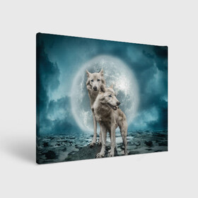 Холст прямоугольный с принтом Волки альбиносы , 100% ПВХ |  | альбинос | волк | волки | волчата | волчонок | зверь
