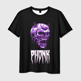Мужская футболка 3D с принтом Phonk , 100% полиэфир | прямой крой, круглый вырез горловины, длина до линии бедер | hip | hip hop | hop | phonk | rap | skull | рэп | фонк | хип | хип хоп | хоп | череп