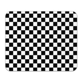 Коврик для мышки прямоугольный с принтом Шахматка , натуральный каучук | размер 230 х 185 мм; запечатка лицевой стороны | абстракция | в клетку | игра | клетка | клеточка | тренд | черно белая | черно белая клетка | шахматка | шахматная клетка | шахматы
