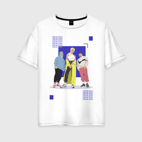 Женская футболка хлопок Oversize с принтом cream soda , 100% хлопок | свободный крой, круглый ворот, спущенный рукав, длина до линии бедер
 | cream soda | крем сода | музык | музыкальная группа | русская музыка