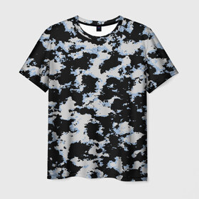 Мужская футболка 3D с принтом Sky Camo , 100% полиэфир | прямой крой, круглый вырез горловины, длина до линии бедер | black and white | camo | camouflage | cloud | clouds | skies | sky | sky camouflage | urban | urban camo | urban camouflage | городской камуфляж | камуфляж | облака | облако | чёрный и белый