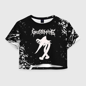 Женская футболка Crop-top 3D с принтом GHOSTEMANE , 100% полиэстер | круглая горловина, длина футболки до линии талии, рукава с отворотами | 1930 | blackmage | flesh | ghost | ghoste | ghostemane | ghostman | ghostmane | hexada | kreep | mane | mercury | music | nihil | noise | omnis | parv0 | pouya | rap | suicideboys | venom | гостмейн | гостмэйн