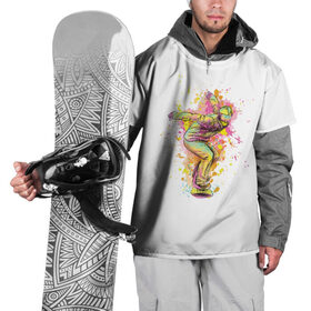 Накидка на куртку 3D с принтом Сноуборд , 100% полиэстер |  | Тематика изображения на принте: лыжник | сноуборд | сноубордист | спорт | спортсмен