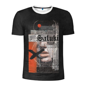 Мужская футболка 3D спортивная с принтом SALUKI , 100% полиэстер с улучшенными характеристиками | приталенный силуэт, круглая горловина, широкие плечи, сужается к линии бедра | rap | saluki | saluki rap | рэп | рэпер | салюки
