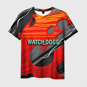 Мужская футболка 3D с принтом Watch Dogs Recing , 100% полиэфир | прямой крой, круглый вырез горловины, длина до линии бедер | Тематика изображения на принте: dogs | legion | logo | text | watch | взлом | игра | легион | лого | символ | текст | хак | хакер | хакеры
