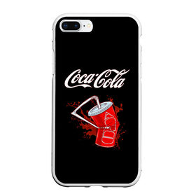 Чехол для iPhone 7Plus/8 Plus матовый с принтом Coca Cola , Силикон | Область печати: задняя сторона чехла, без боковых панелей | coca cola | газировка | кола | лето | лимонад | свежесть | стакан