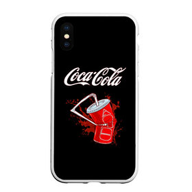 Чехол для iPhone XS Max матовый с принтом Coca Cola , Силикон | Область печати: задняя сторона чехла, без боковых панелей | coca cola | газировка | кола | лето | лимонад | свежесть | стакан