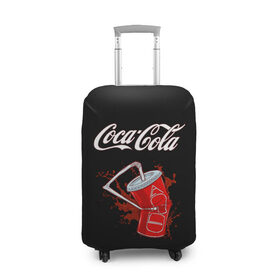 Чехол для чемодана 3D с принтом Coca Cola , 86% полиэфир, 14% спандекс | двустороннее нанесение принта, прорези для ручек и колес | coca cola | газировка | кола | лето | лимонад | свежесть | стакан
