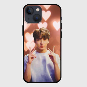 Чехол для iPhone 13 mini с принтом JUNGKOOK BTS ,  |  | Тематика изображения на принте: bt21 | bts | fake love | hoseok | jhope | jimin | jin | jungkook | namjoon | rm | taehyung | v | бантан | бт21 | бтс | ви | джей хоуп | джин | намджун | рм | сердечки | сердце | спринг дэй | тэхен | хосок | чимин | чонгук | шуга | юнги