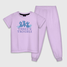 Детская пижама хлопок с принтом Threes Trouble , 100% хлопок |  брюки и футболка прямого кроя, без карманов, на брюках мягкая резинка на поясе и по низу штанин
 | brave | merida | pixar | vdzabma | мерида | пиксар | храбрая | храбрая сердцем